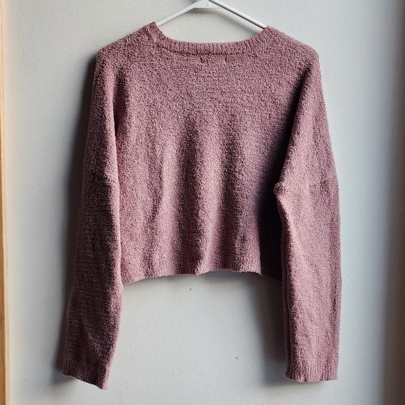 Sincerely Jules Mauve Long Sleeve Crop Top Size Small - Picture 14 of 15